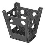 opvouwbaar opstapje zwart grijs 29 x 21,5 x 39,5 cm