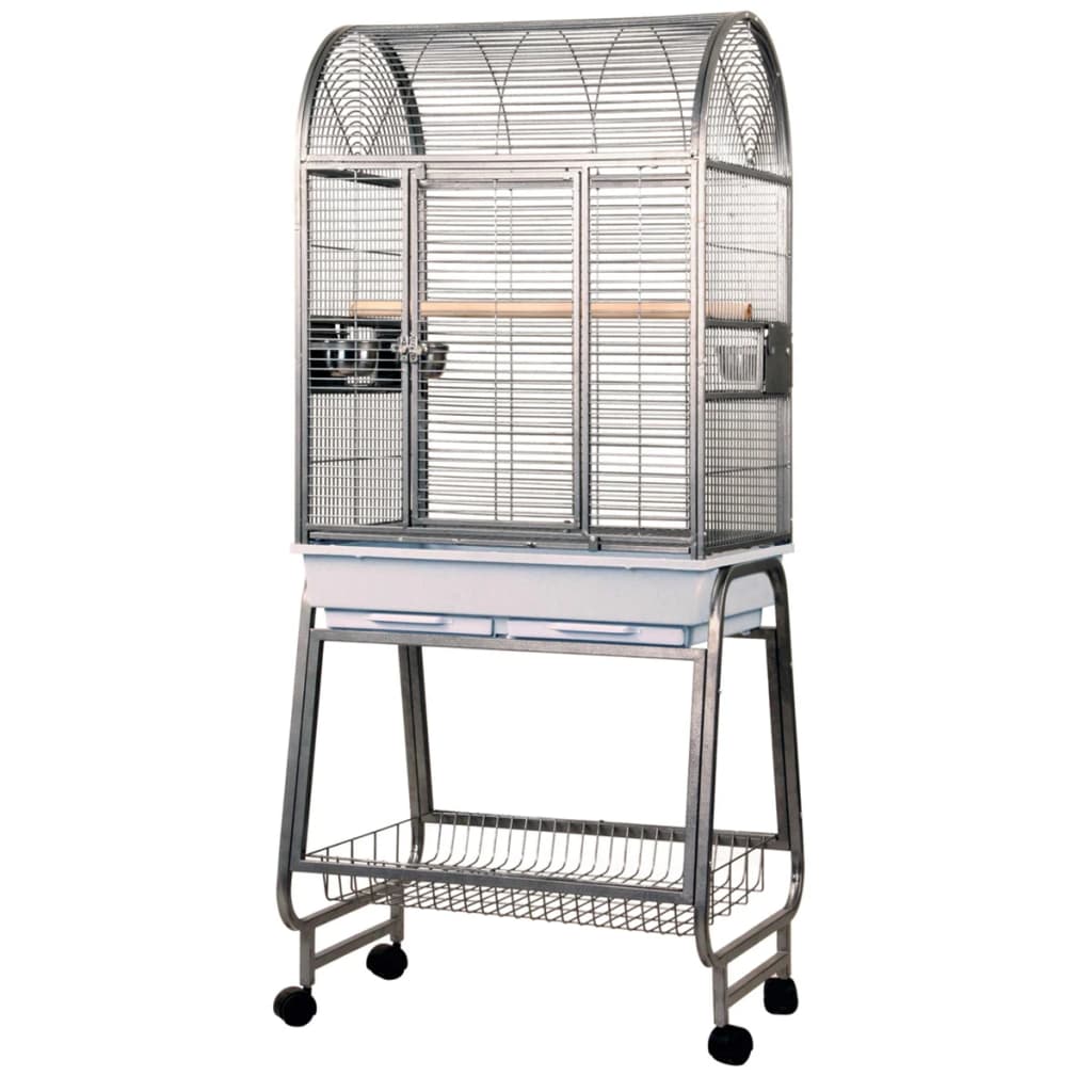 Strong papegaaienkooi villa nora 67,7x51,5x154 cm grijs 93083