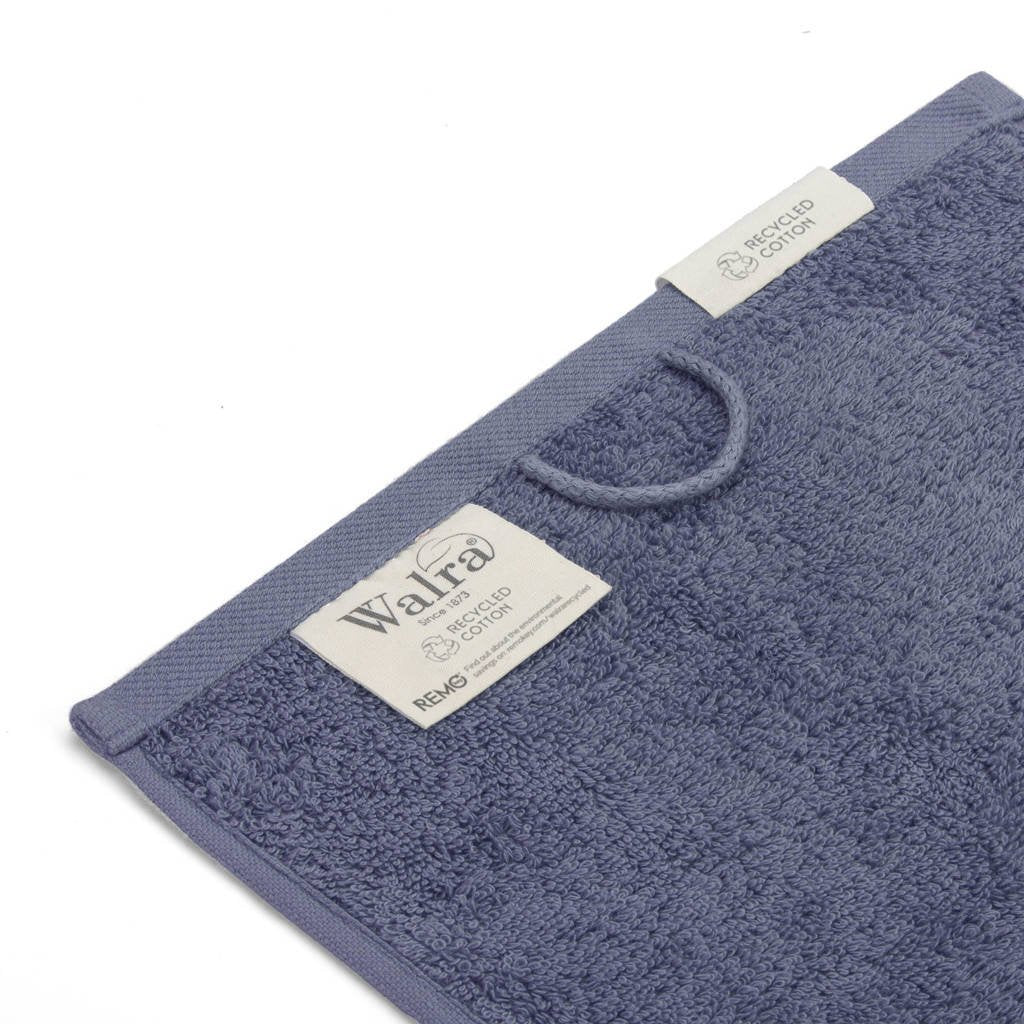 Walra gastendoek 30x50 cm 2 stuks gerecycled katoen blauw