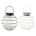 Lumineo solar led hanglamp 16 cm ijzerdraad zwart wit