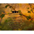 Lumineo solar led hanglamp 16 cm ijzerdraad zwart wit