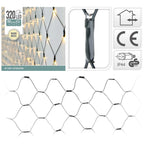 S.i.a. led netverlichting 300x150 cm 320 leds warm wit licht groen