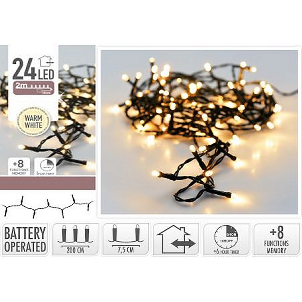 Home styling batterijverlichtng 24l warm wit 2mtr