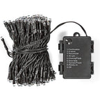Home styling s.i.a. batterij led verlichting 48 leds 350 cm warm wit licht zwart