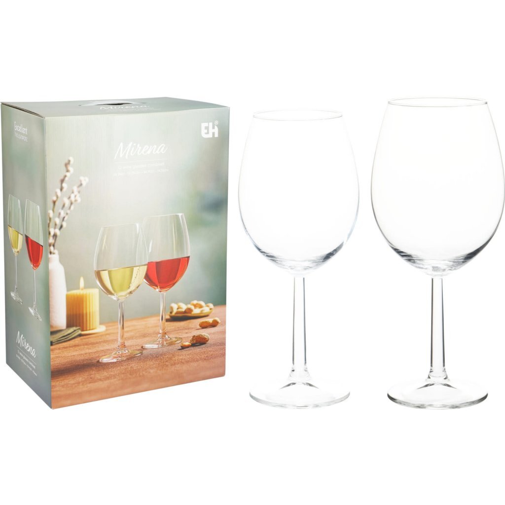 Excellent Houseware - Houseware mirena wijnglazen 12 stuks transparant