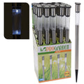 Pro garden solar led tuinlamp 3x70 cm rvs