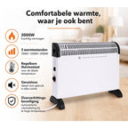Overige Merken - Overige Merken Convector kachel 2000w wit/zwart