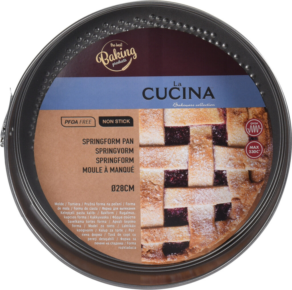 La Cucina - La Cucina sringvorm 28cm anti-aanbaklaag met verwijderbare rand