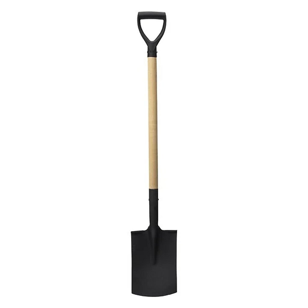 Pro Garden - Garden schep met houten steel 115 cm zwart/hout