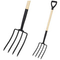 Pro Garden - Garden hooivork met houten steel 115 cm zwart/hout