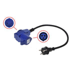 ProPlus - ProPlus verloopkabel 40cm van schuko stekker naar haakse cee contrastekker + schuko stopcontact