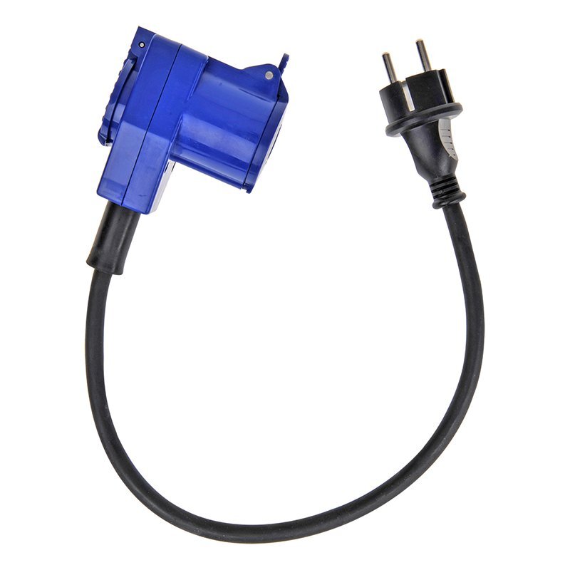 ProPlus - ProPlus verloopkabel 40cm van schuko stekker naar haakse cee contrastekker + schuko stopcontact