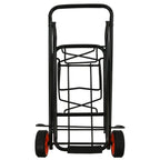 Proplus inklapbare bagagetrolley 30 kg staal zwart