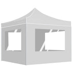Vidaxl partytent inklapbaar met wanden 3x3 m aluminium wit
