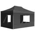 Vidaxl partytent inklapbaar met wanden 4,5x3 m aluminium antraciet