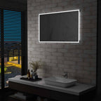 Vidaxl badkamerspiegel led met aanraaksensor 100x60 cm