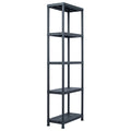 Vidaxl opbergrek 125 kg 60x30x180 cm kunststof zwart