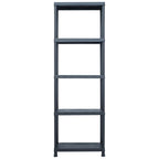 Vidaxl opbergrek 125 kg 60x30x180 cm kunststof zwart