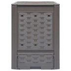 Vidaxl compostbak 300 l 60x60x83 cm kunststof rattan bruin