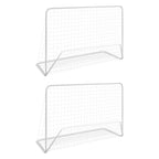 Vidaxl voetbaldoelen 2 st met netten 182x61x122 cm staal wit