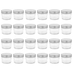 Vidaxl jampotten met zilverkleurige deksels 24 st 110 ml glas
