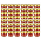 Vidaxl jampotten met goudkleurige deksels 48 st 110 ml glas