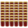 Vidaxl jampotten met goudkleurige deksels 48 st 230 ml glas