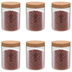Vidaxl opbergpotten met kurken deksel 6 st 650 ml glas