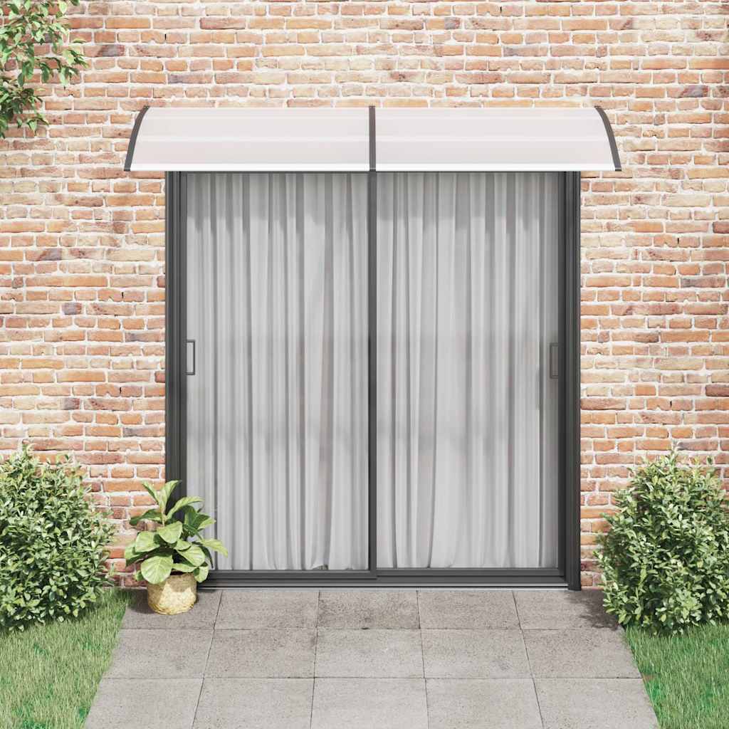 Vidaxl deurluifel 240x75 cm pc zwart en transparant