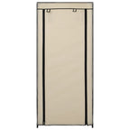 Vidaxl schoenenkast met hoes 58x28x106 cm stof crème