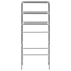 Vidaxl opbergrek voor boven wasmachine 3-laags 69x28x169 cm zilver