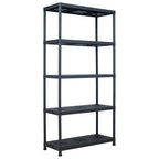VidaXL Opbergrekken 2 st 260 kg 90x40x180 cm kunststof zwart