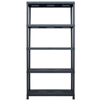 VidaXL Opbergrekken 2 st 260 kg 90x40x180 cm kunststof zwart