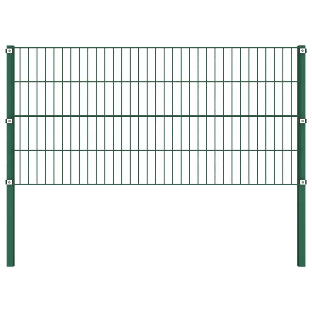 Vidaxl schuttingpaneel met palen ijzer 176,5x80 cm groen