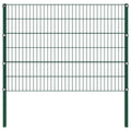Vidaxl schuttingpaneel met palen ijzer 176,5x120 cm groen