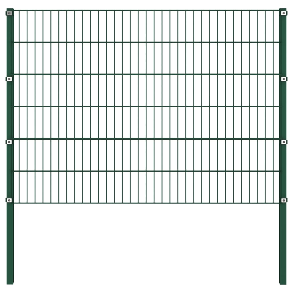 Vidaxl schuttingpaneel met palen ijzer 176,5x120 cm groen