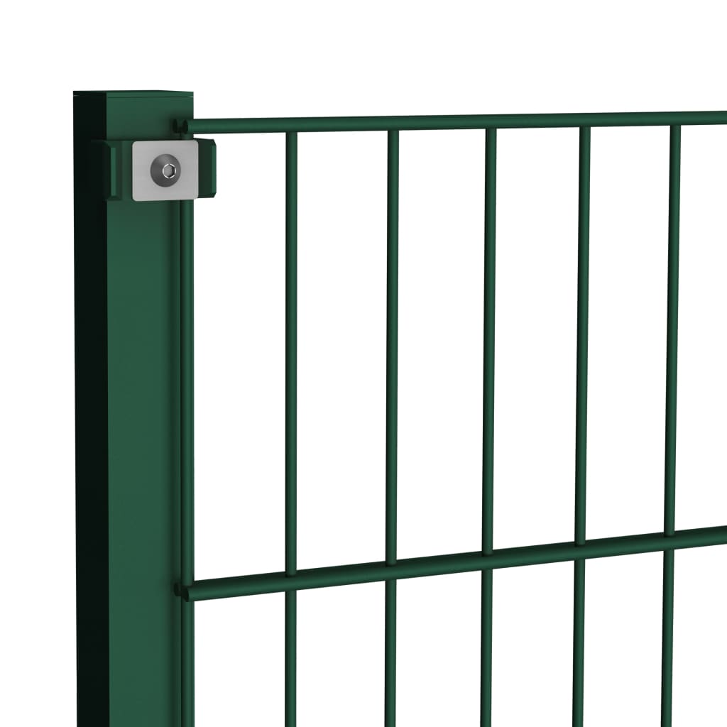 Vidaxl schuttingpaneel met palen ijzer 176,5x120 cm groen