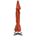 VidaXL Parasol met draagbare voet terracottakleurig