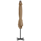 VidaXL Parasol met draagbare voet taupe