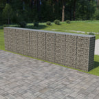 VidaXL Schanskorfmuur met deksels 600x50x150 cm gegalvaniseerd staal