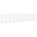 VidaXL Schanskorfmuur met deksels 600x30x100 cm gegalvaniseerd staal