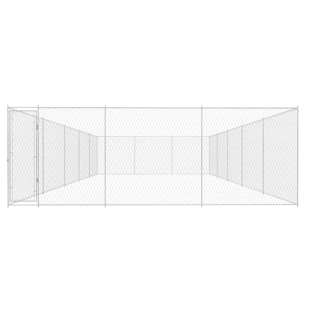 VidaXL Hondenkennel voor buiten 950x570x185 cm gegalvaniseerd staal