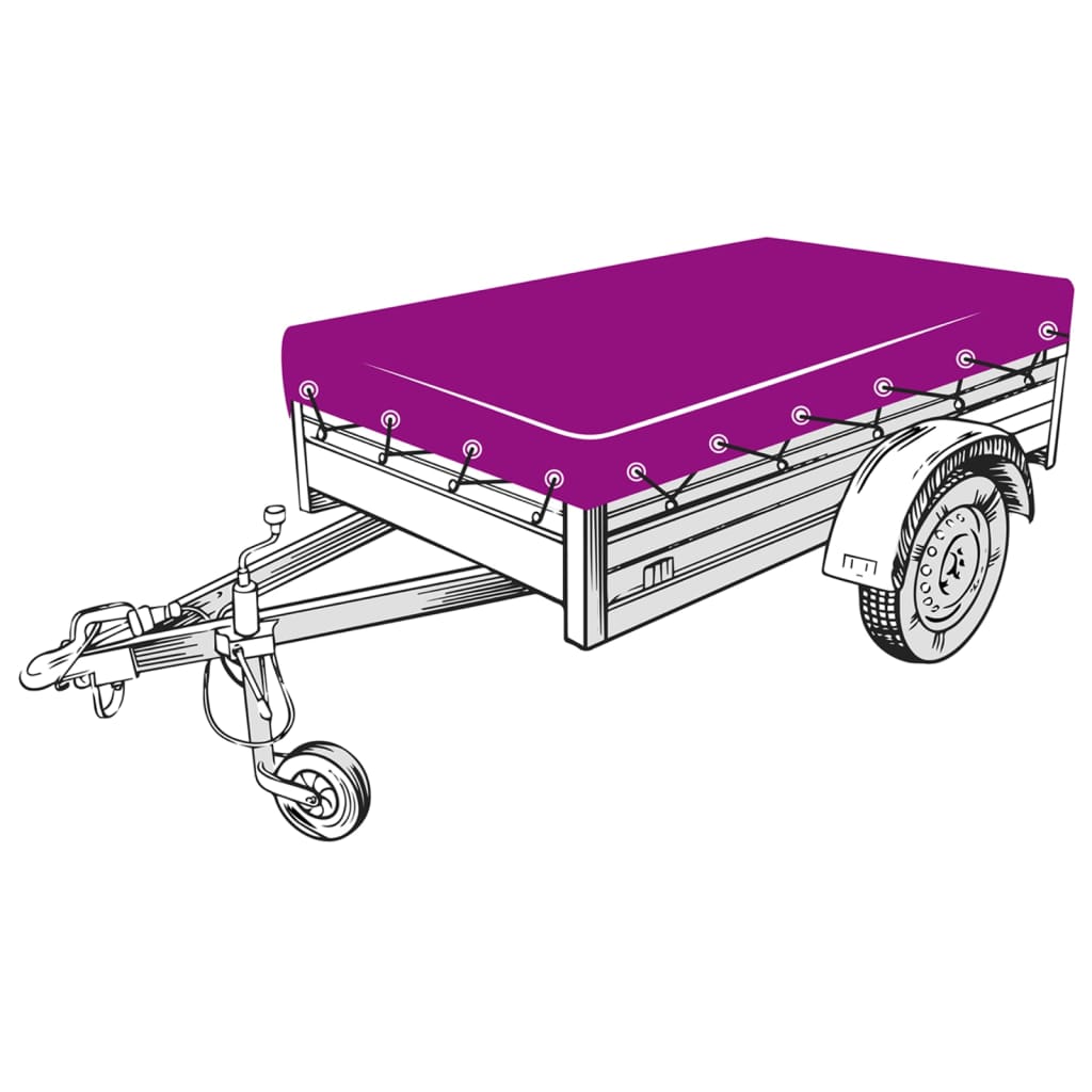 Vidaxl aanhangwagennet 2x3 m hdpe zwart