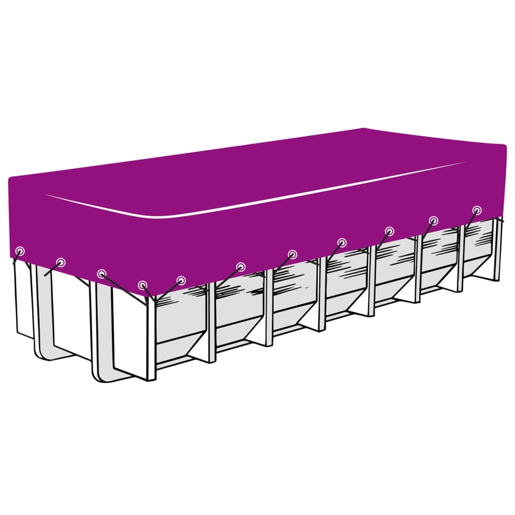 VidaXL Containernet 3x5 m HDPE zwart