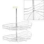 Vidaxl draadmand keuken 2-laags 180 graden 75x38x80 cm zilverkleurig
