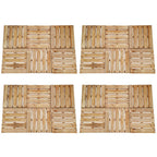 VidaXL 24 st Terrastegels 50x50 cm hout bruin