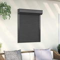 Vidaxl rolluik 80x100 cm aluminium antracietkleurig