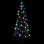 Vidaxl voorverlichte kerstboom met standaard en led 240 cm glasvezel