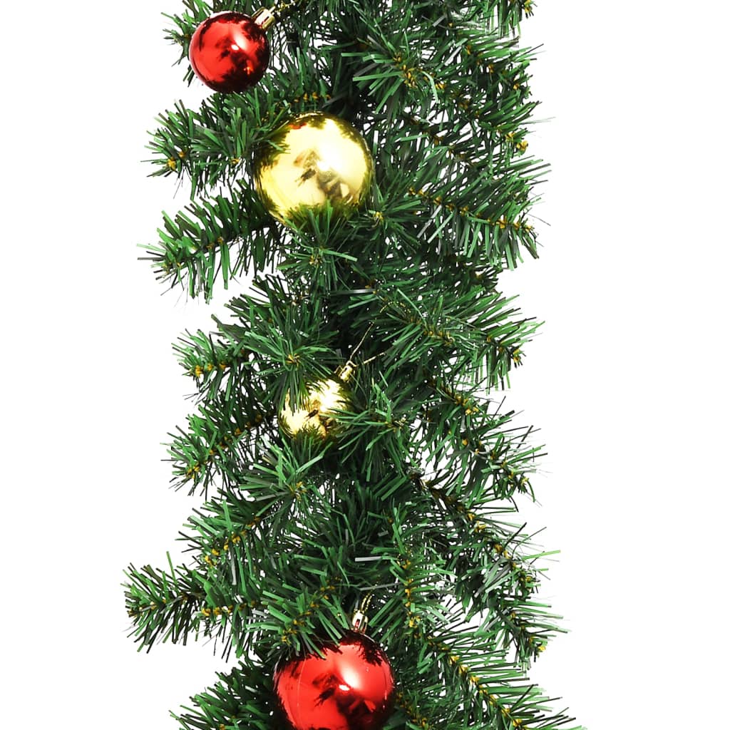 Vidaxl kerstslinger versierd met kerstballen 20 m