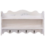Vidaxl wandkapstok 50x10x30 cm hout wit